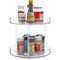 Clear 2 Tier Lazy Susan Turntable Cabinet Organizer, Spinning Spice Rack for Pantry, 10.6 x 7.5 in.